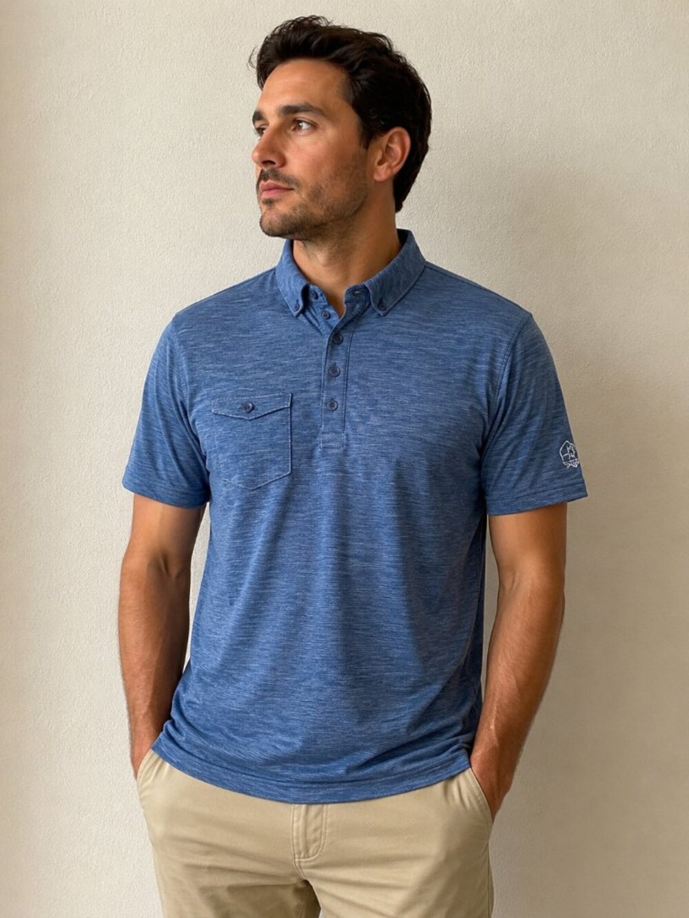 PING SensorCool Blue Golf Polo Shirt Pocket Performance Men's M
